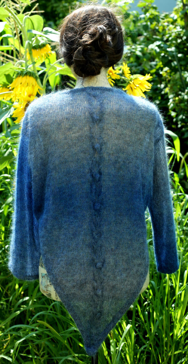 Luftige Weste mit Farbverlauf grau – graublau – Bild 2